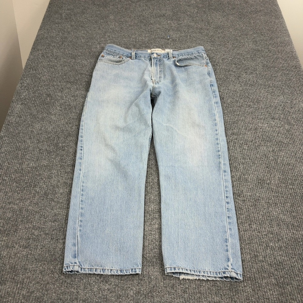 Levis 505 Jeans Mens 38x29 Light Wash Cotton‎ Regular Fit Straight Leg Casual